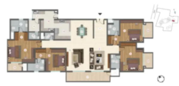 Century Regalia 4 BHK apartment floor plan by Century Real Estate located at Domlur, Indiranagar, Bangalore Karnataka
